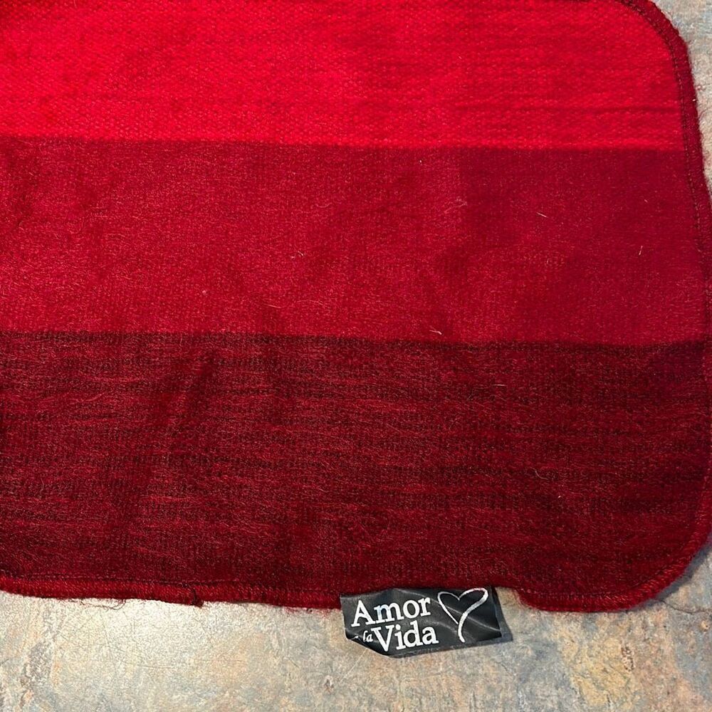 Alpaca Scarf Red Ombré - Picture 3 of 5